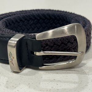 Greg Norman Men’s Braided Stretch Golf Belt - Black - Size 34 - Made in USA